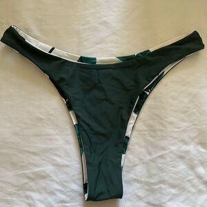 Cupshe Leafy High Cut Reversible Bikini Bottom